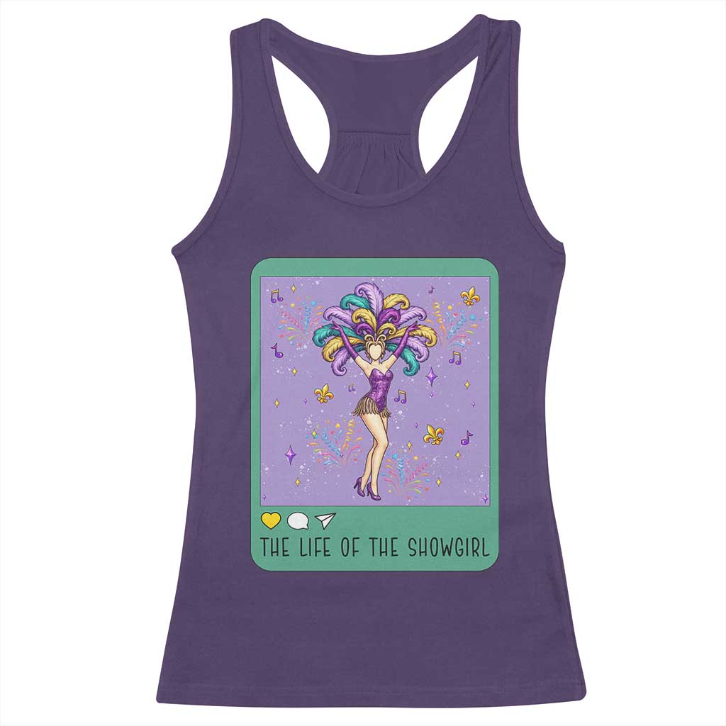 The Life Of The Mardi Gras Queen Racerback Tank Top