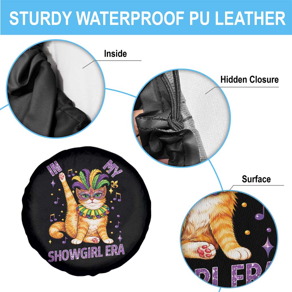 Mardi Gras Cat Spare Tire Cover In My Showgirl Era