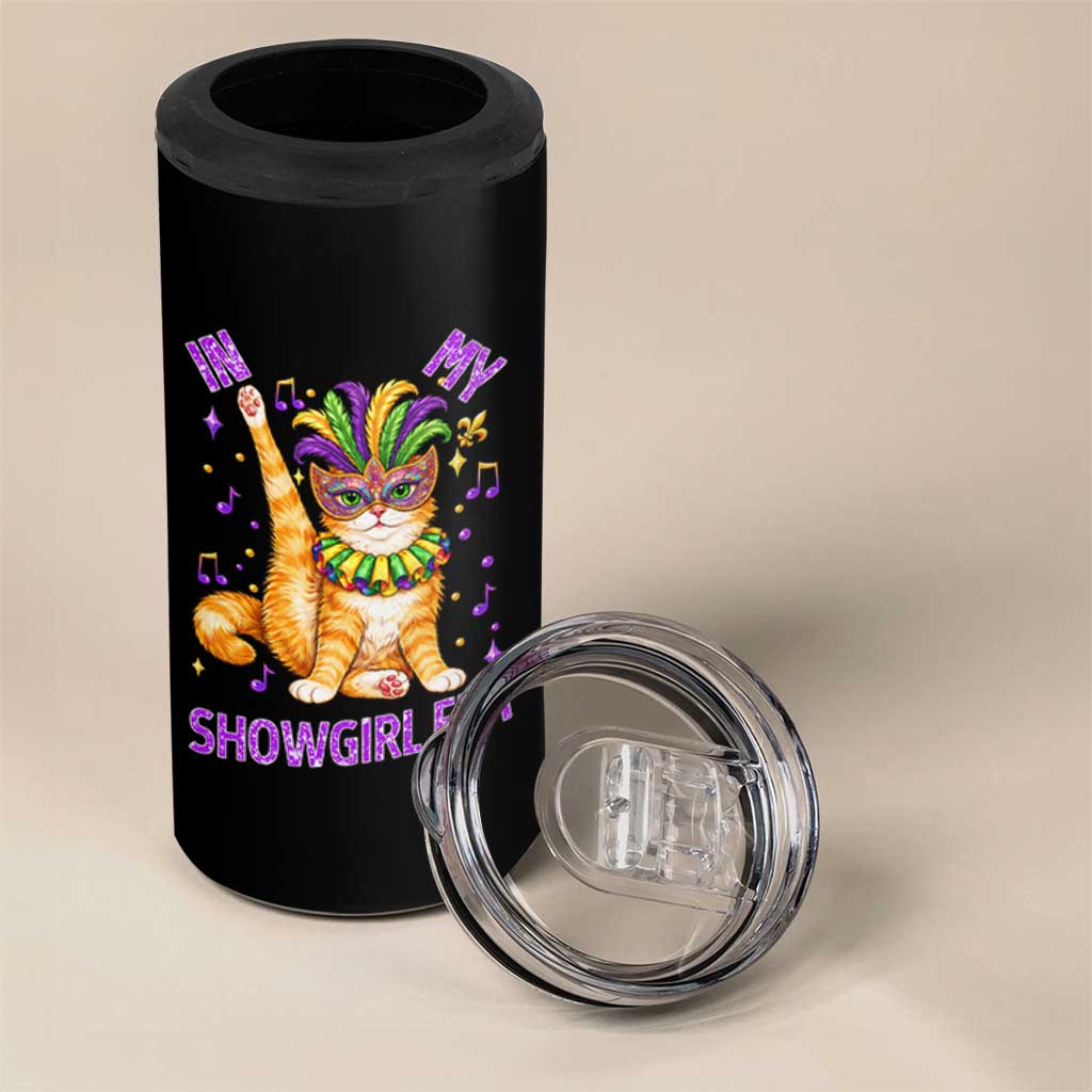 Mardi Gras Cat 4 in 1 Can Cooler Tumbler In My Showgirl Era