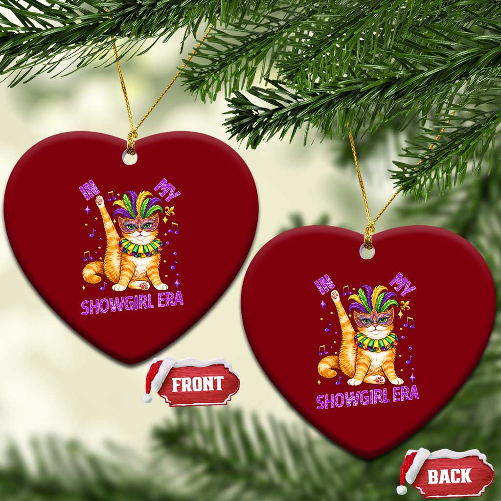 Mardi Gras Cat Ceramic Ornament In My Showgirl Era