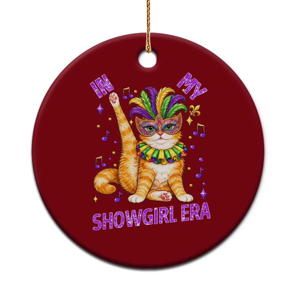 Mardi Gras Cat Ceramic Ornament In My Showgirl Era