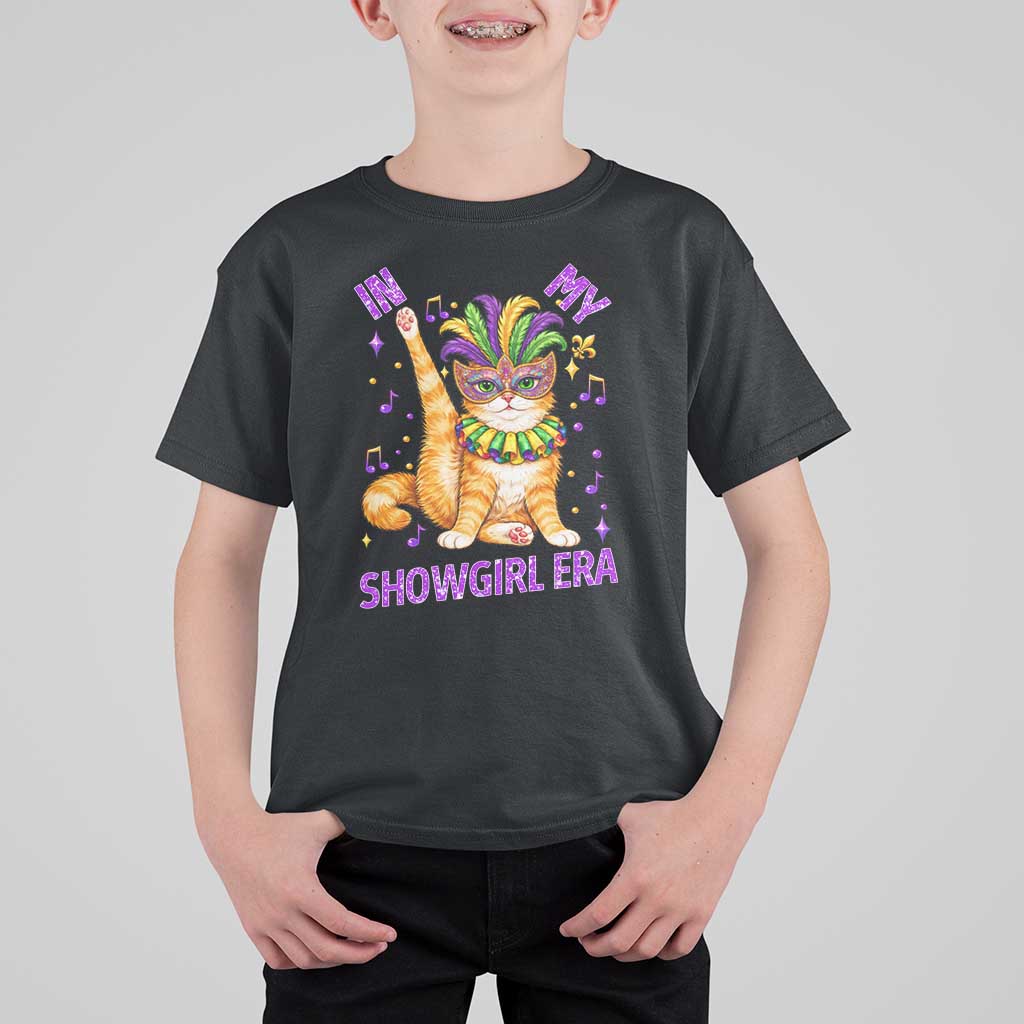Mardi Gras Cat T Shirt For Kid In My Showgirl Era