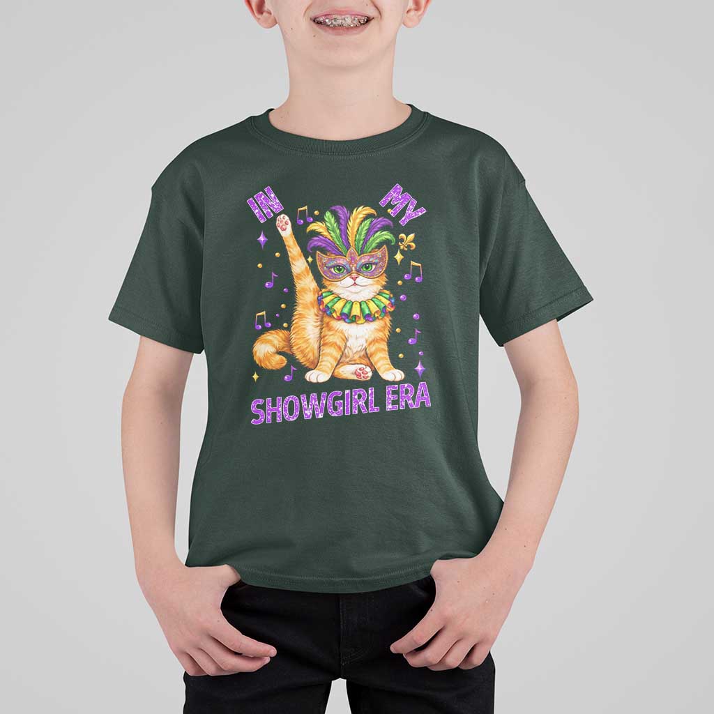 Mardi Gras Cat T Shirt For Kid In My Showgirl Era
