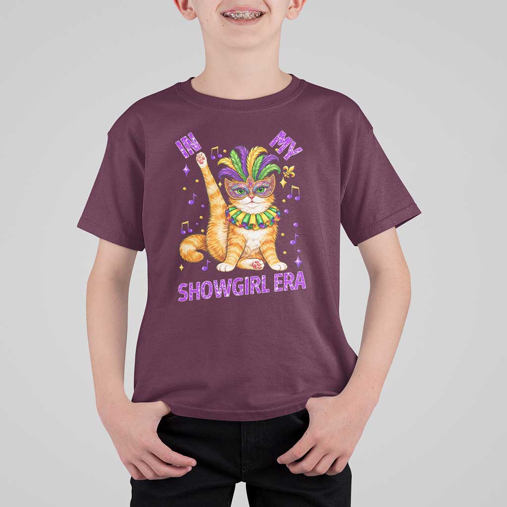 Mardi Gras Cat T Shirt For Kid In My Showgirl Era