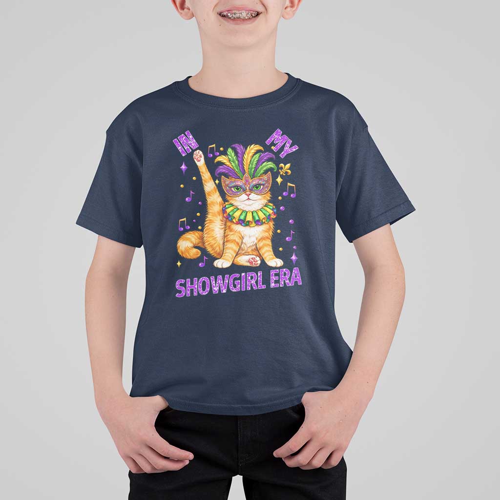 Mardi Gras Cat T Shirt For Kid In My Showgirl Era