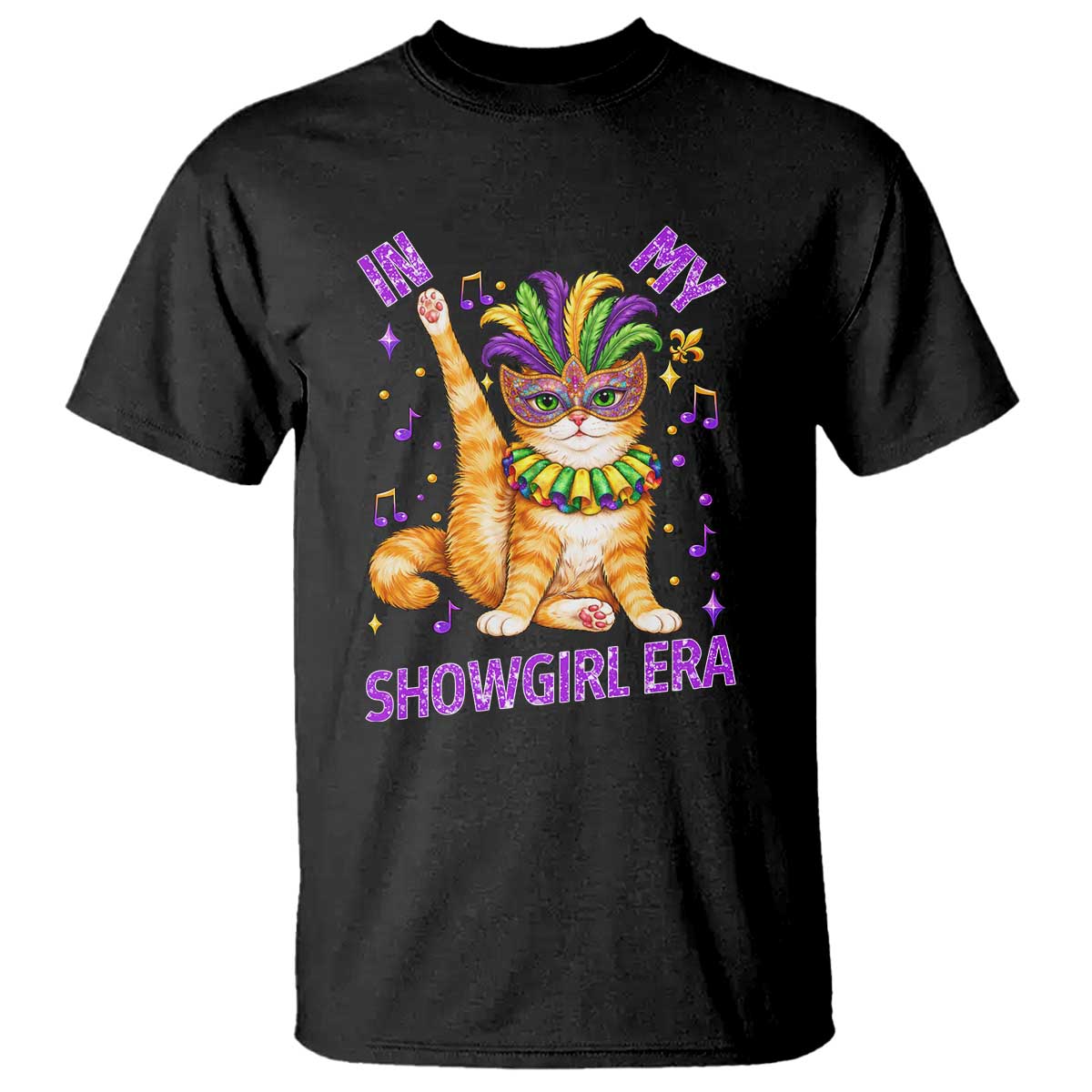 Mardi Gras Cat T Shirt In My Showgirl Era