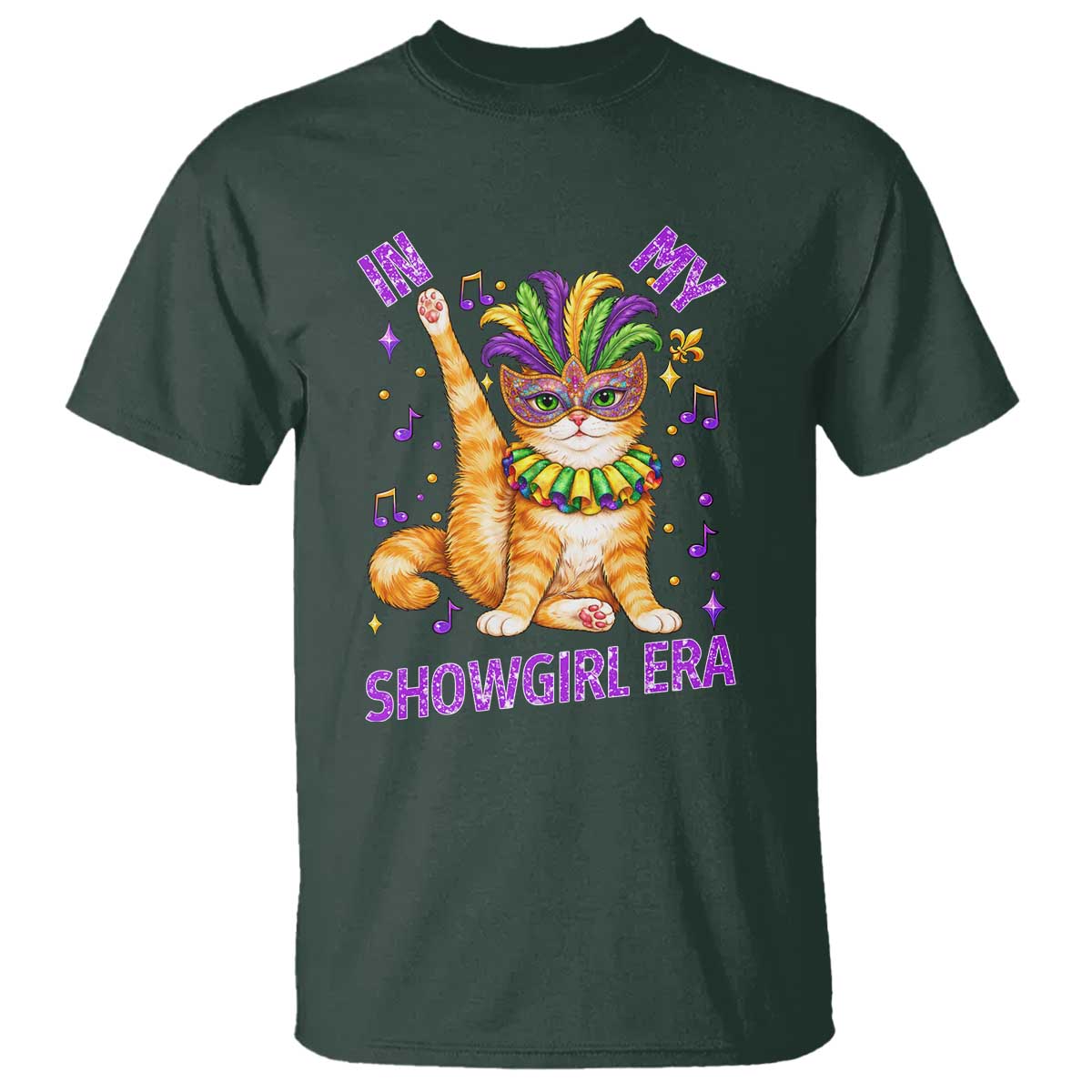 Mardi Gras Cat T Shirt In My Showgirl Era