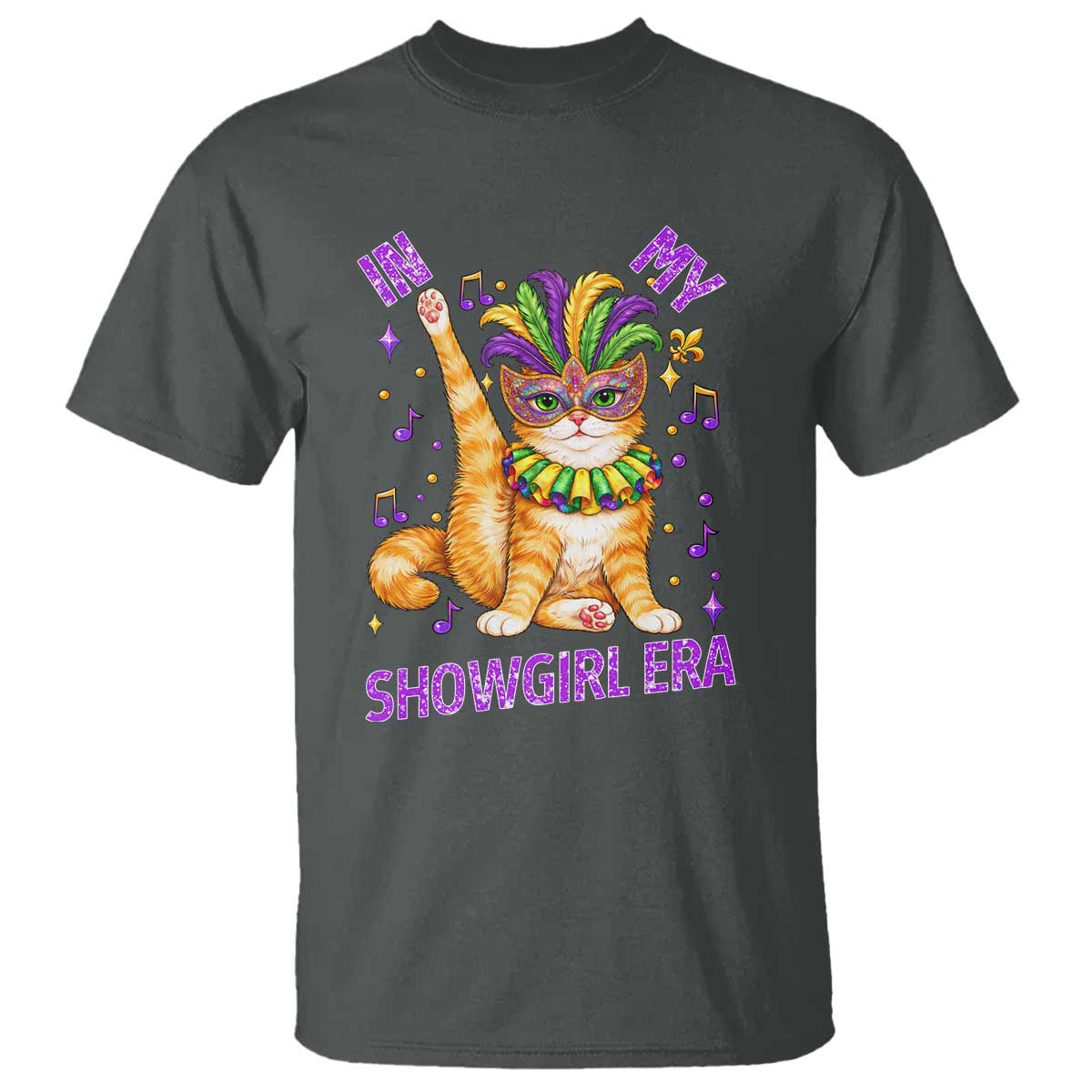 Mardi Gras Cat T Shirt In My Showgirl Era