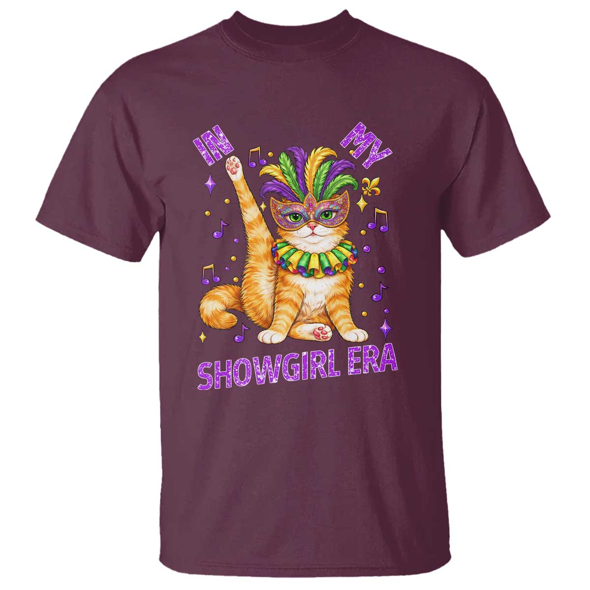 Mardi Gras Cat T Shirt In My Showgirl Era