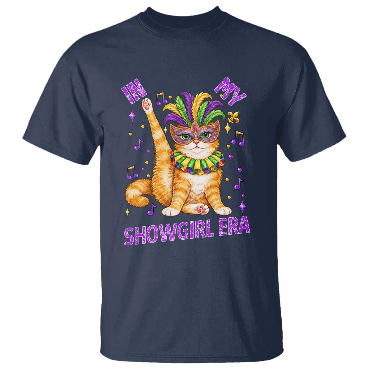 Mardi Gras Cat T Shirt In My Showgirl Era