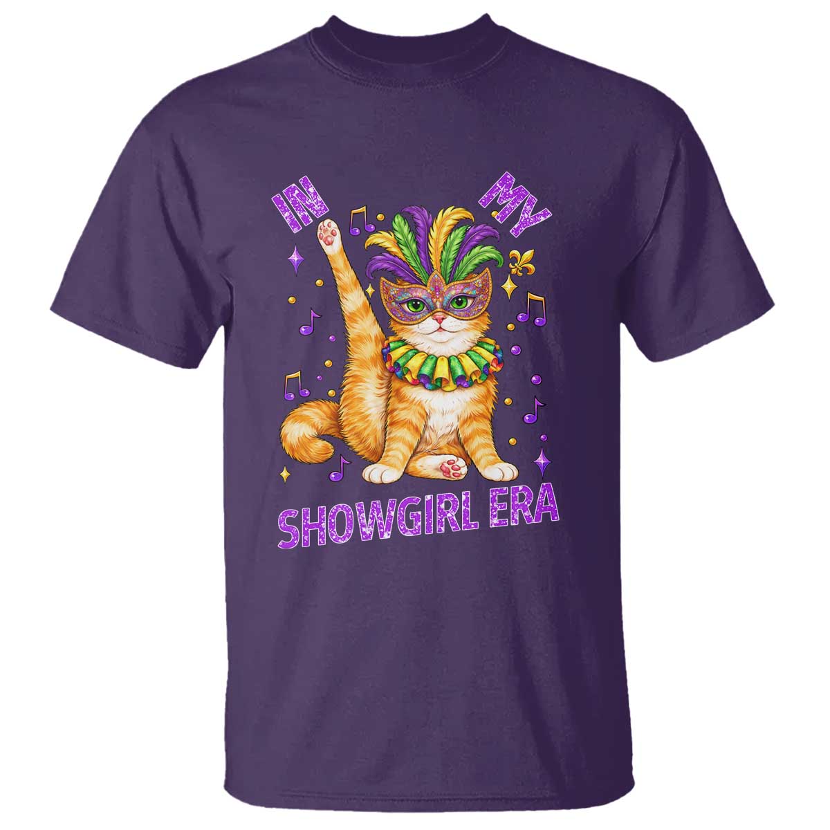 Mardi Gras Cat T Shirt In My Showgirl Era