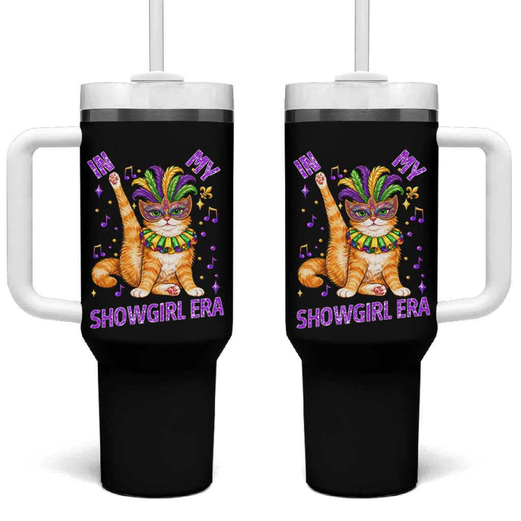 Mardi Gras Cat Tumbler With Handle In My Showgirl Era