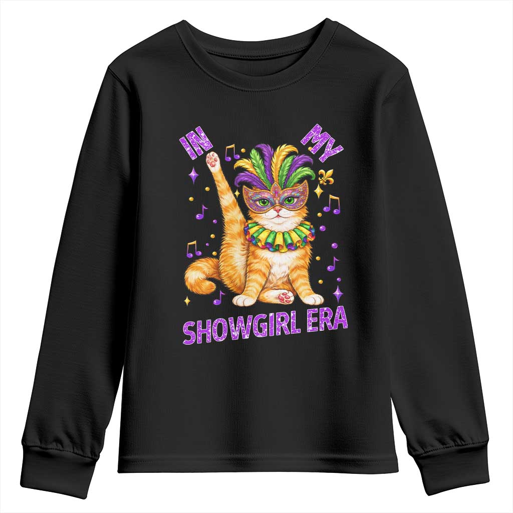 Mardi Gras Cat Youth Sweatshirt In My Showgirl Era