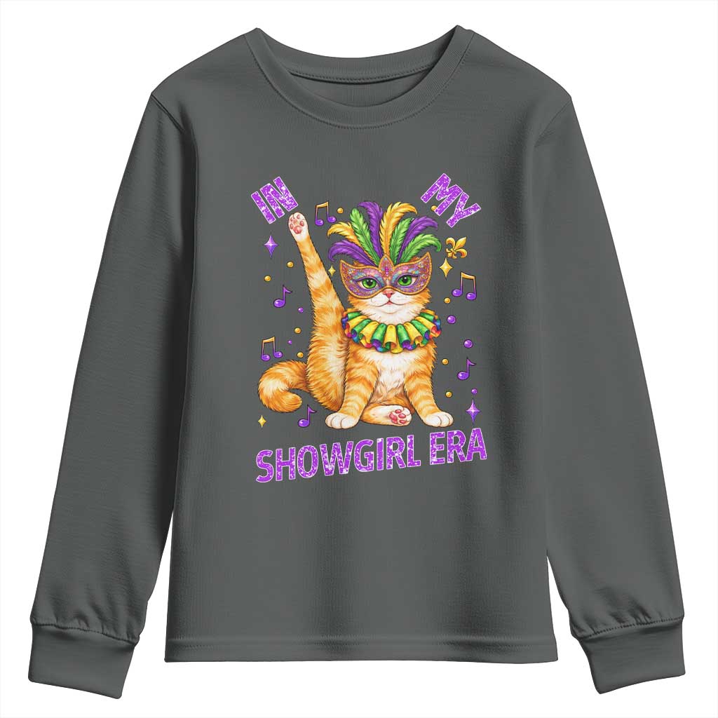 Mardi Gras Cat Youth Sweatshirt In My Showgirl Era