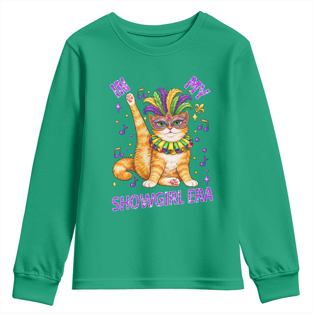 Mardi Gras Cat Youth Sweatshirt In My Showgirl Era