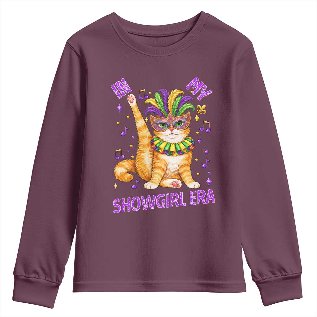Mardi Gras Cat Youth Sweatshirt In My Showgirl Era