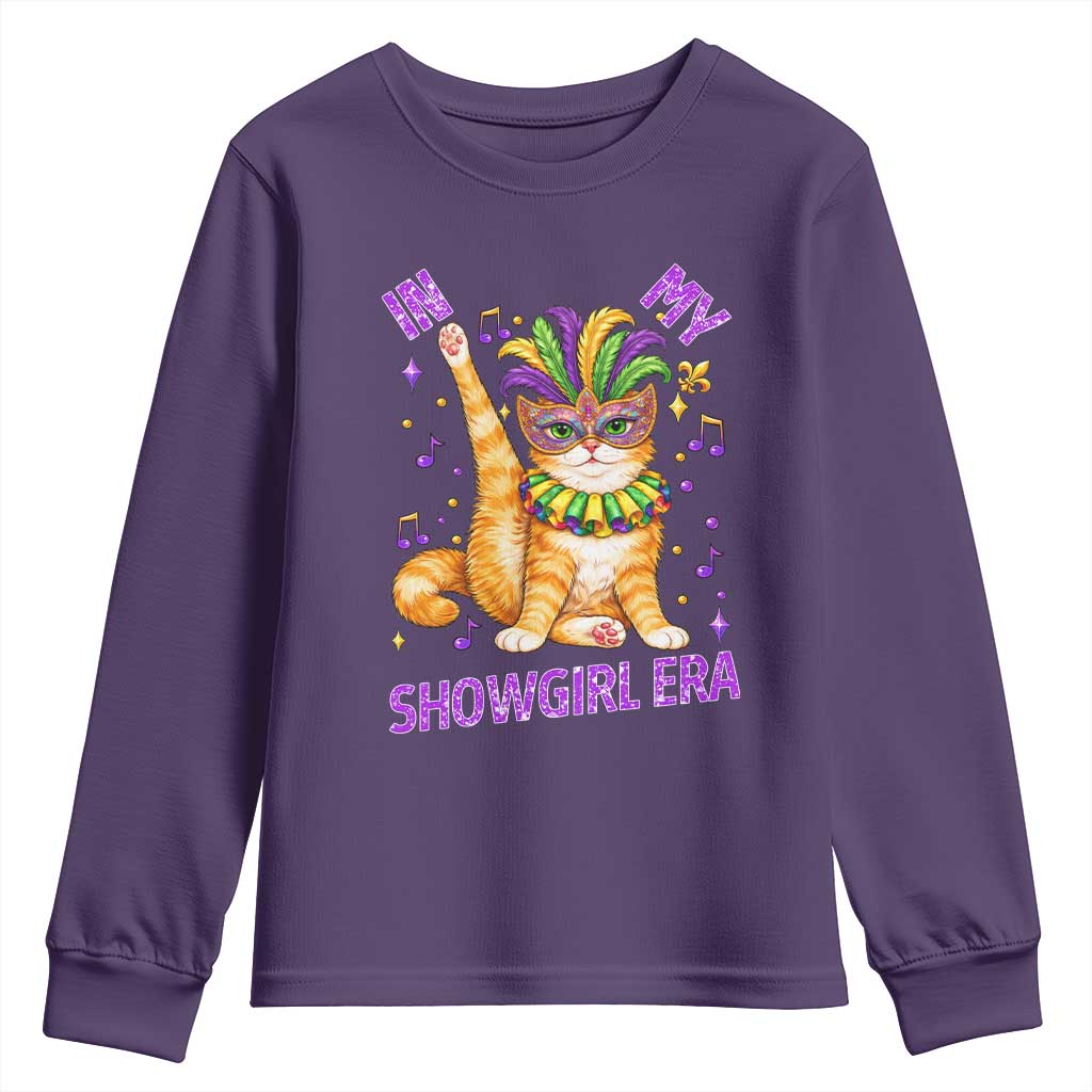 Mardi Gras Cat Youth Sweatshirt In My Showgirl Era