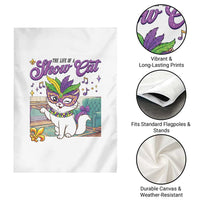 Cute Mardi Gras Cat Garden Flag The Life Of The Showgirl