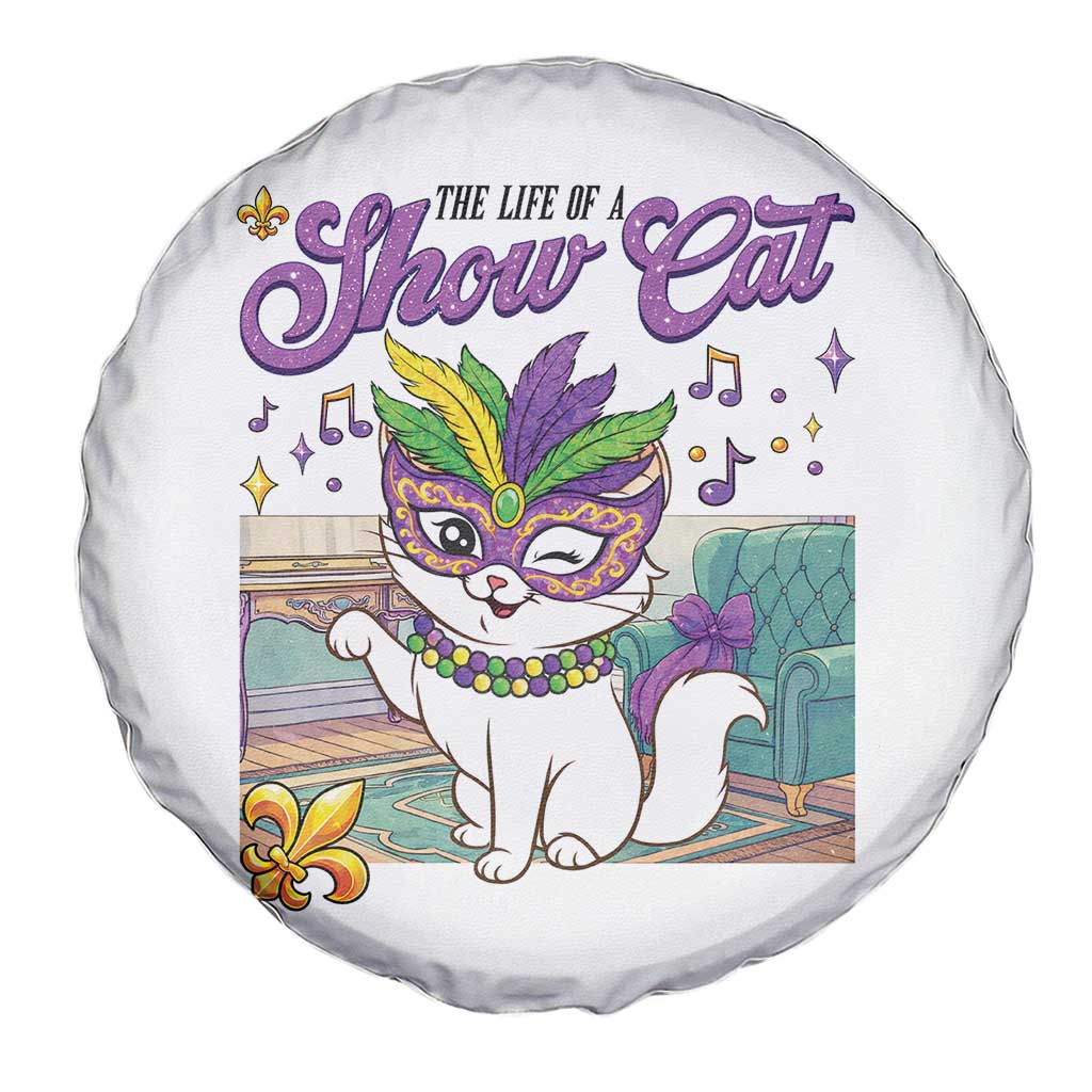 Cute Mardi Gras Cat Spare Tire Cover The Life Of The Showgirl