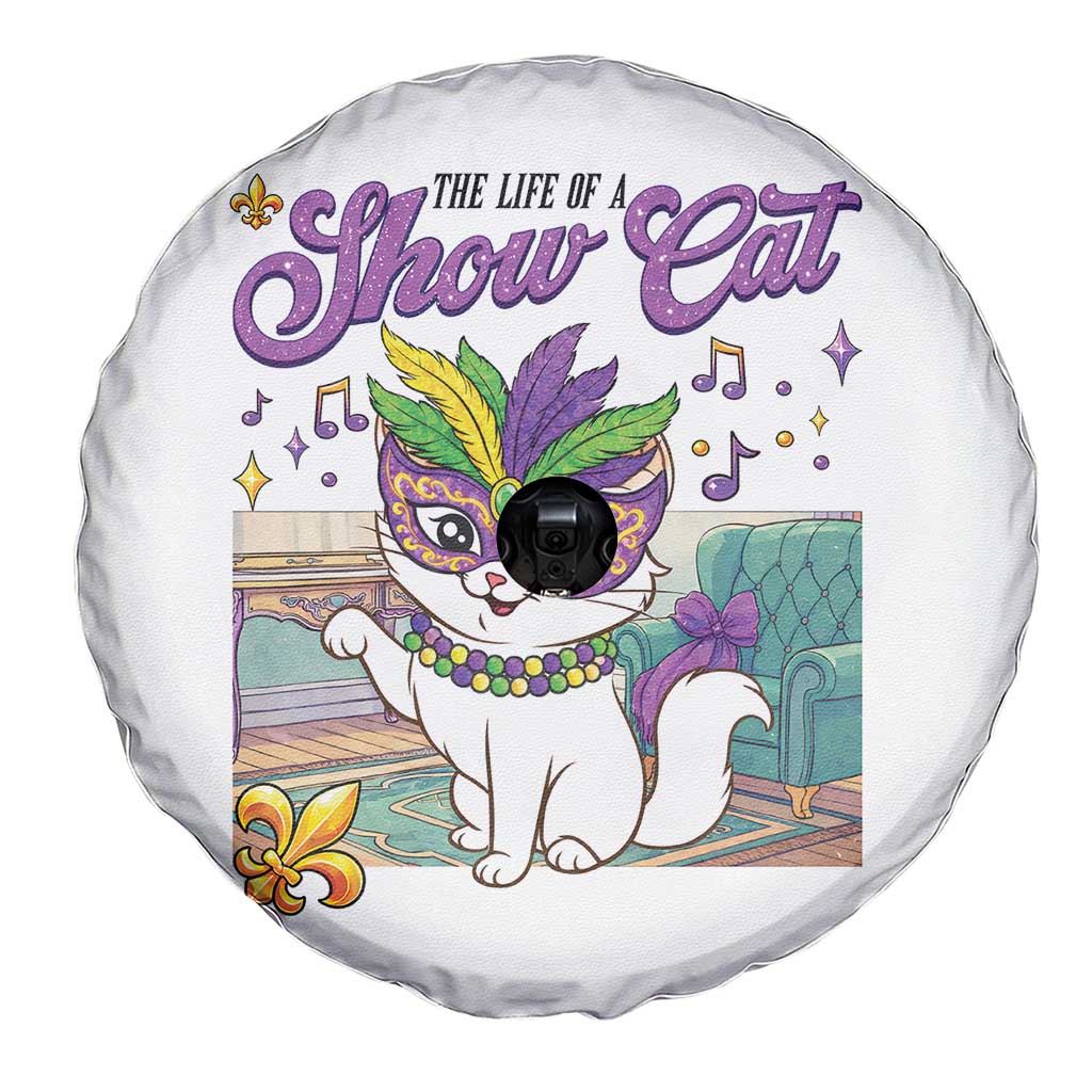 Cute Mardi Gras Cat Spare Tire Cover The Life Of The Showgirl
