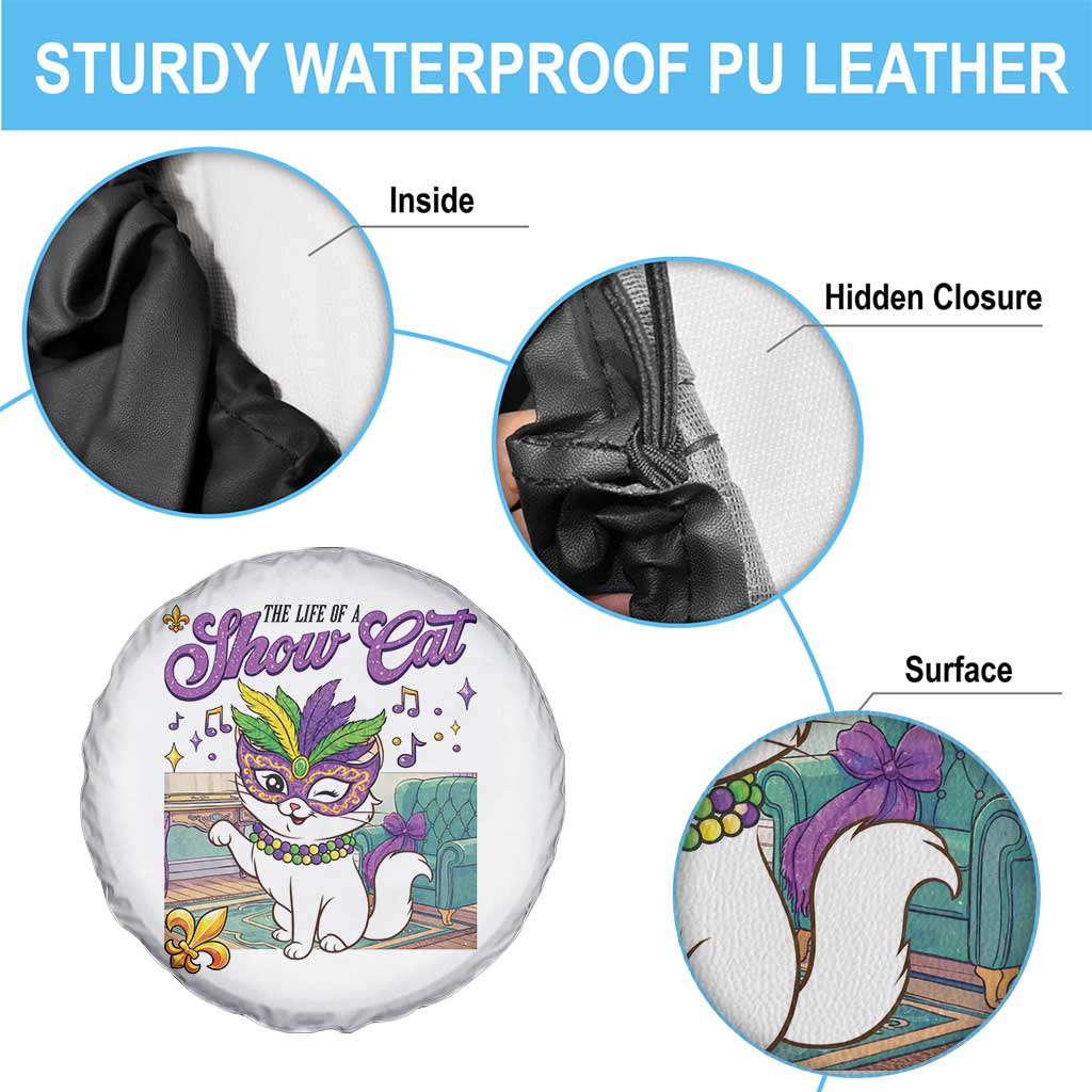 Cute Mardi Gras Cat Spare Tire Cover The Life Of The Showgirl
