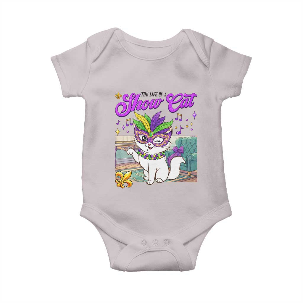 Cute Mardi Gras Cat Baby Onesie The Life Of The Showgirl