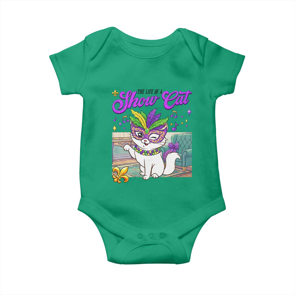 Cute Mardi Gras Cat Baby Onesie The Life Of The Showgirl