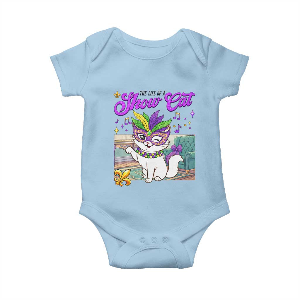 Cute Mardi Gras Cat Baby Onesie The Life Of The Showgirl