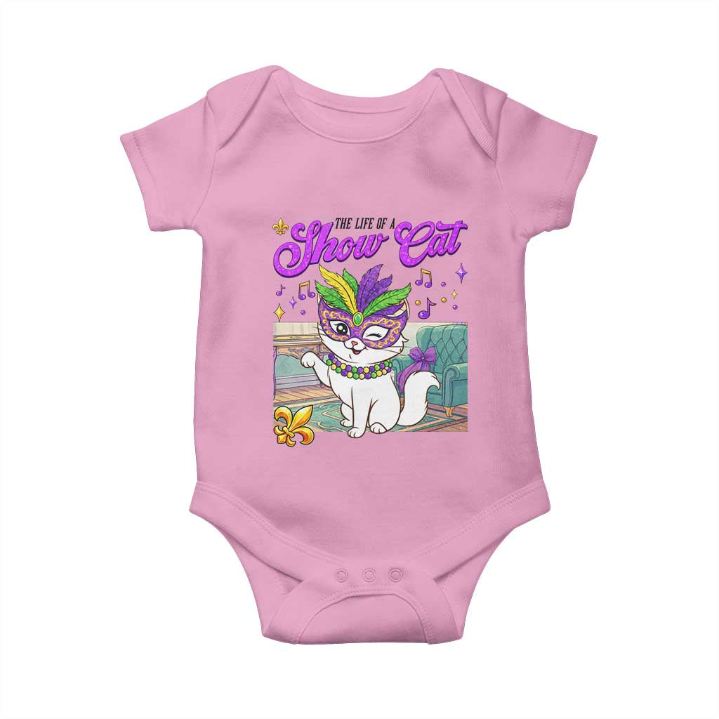 Cute Mardi Gras Cat Baby Onesie The Life Of The Showgirl