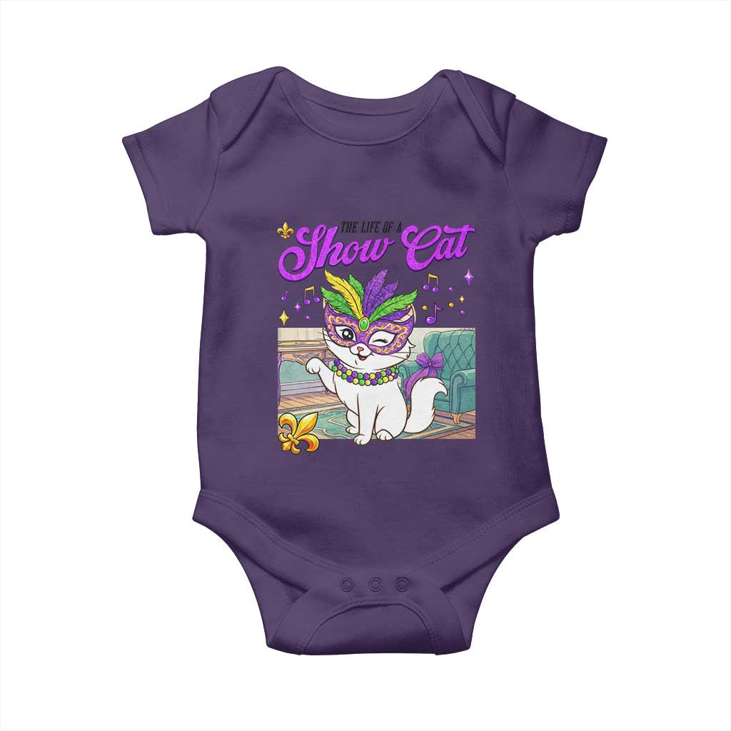Cute Mardi Gras Cat Baby Onesie The Life Of The Showgirl