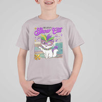 Cute Mardi Gras Cat T Shirt For Kid The Life Of The Showgirl