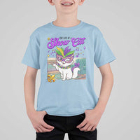 Cute Mardi Gras Cat T Shirt For Kid The Life Of The Showgirl