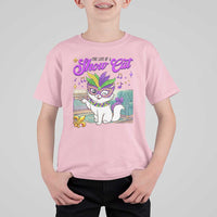 Cute Mardi Gras Cat T Shirt For Kid The Life Of The Showgirl