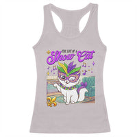 Cute Mardi Gras Cat Racerback Tank Top The Life Of The Showgirl