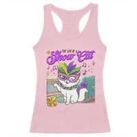 Cute Mardi Gras Cat Racerback Tank Top The Life Of The Showgirl