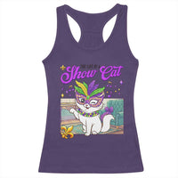 Cute Mardi Gras Cat Racerback Tank Top The Life Of The Showgirl