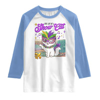 Cute Mardi Gras Cat Raglan Shirt The Life Of The Showgirl