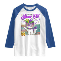 Cute Mardi Gras Cat Raglan Shirt The Life Of The Showgirl