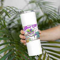Cute Mardi Gras Cat Skinny Tumbler The Life Of The Showgirl