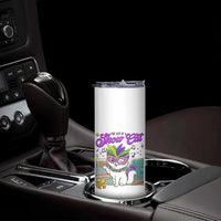 Cute Mardi Gras Cat Skinny Tumbler The Life Of The Showgirl
