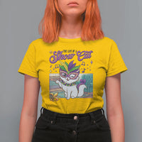 Cute Mardi Gras Cat T Shirt For Women The Life Of The Showgirl