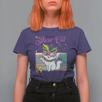 Cute Mardi Gras Cat T Shirt For Women The Life Of The Showgirl
