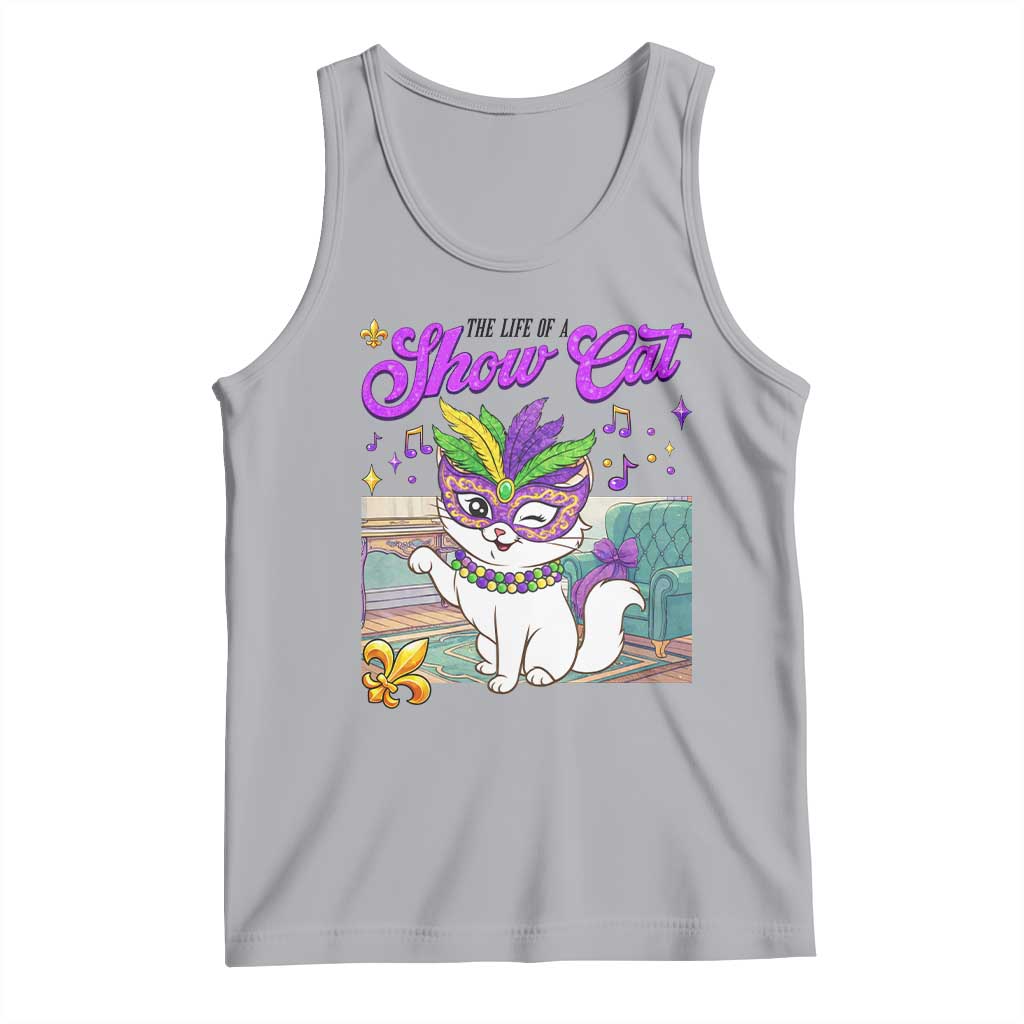 Cute Mardi Gras Cat Tank Top The Life Of The Showgirl