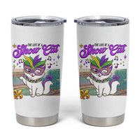 Cute Mardi Gras Cat Tumbler Cup The Life Of The Showgirl