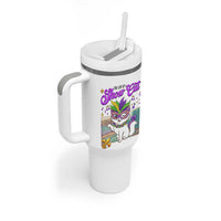 Cute Mardi Gras Cat Tumbler With Handle The Life Of The Showgirl