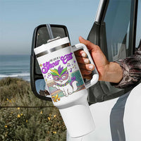 Cute Mardi Gras Cat Tumbler With Handle The Life Of The Showgirl