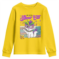 Cute Mardi Gras Cat Youth Sweatshirt The Life Of The Showgirl