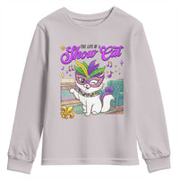 Cute Mardi Gras Cat Youth Sweatshirt The Life Of The Showgirl