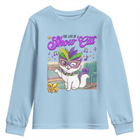 Cute Mardi Gras Cat Youth Sweatshirt The Life Of The Showgirl