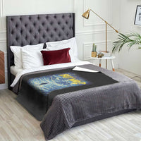 But Why Penguin Throw Blanket Starry Night Van Gogh Nihilist Penguin Hiking